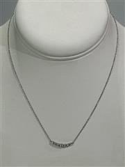 ?? Tiffany & Co. East West Necklace – Graduated 7 Diamonds – 0.42ctw – PT950 Pla